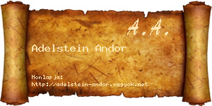 Adelstein Andor névjegykártya