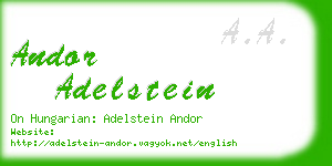 andor adelstein business card